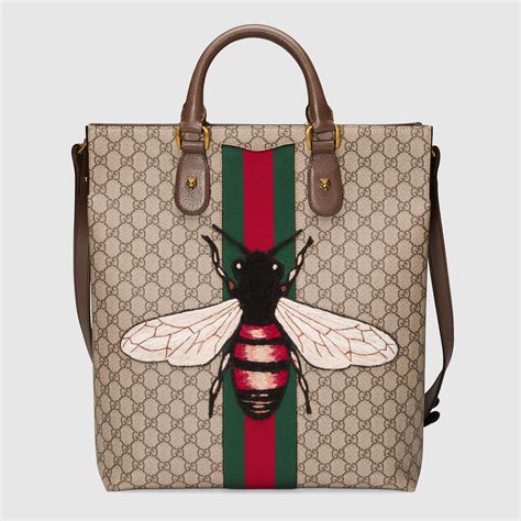 gucci bee tote large|gucci flats with bee.